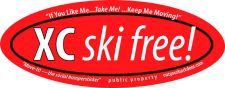 Read more about the article “XC Ski Free” — magnet sticker
